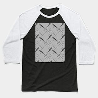 Dark lattice, mesh, crosses on a gray background, abstraction Baseball T-Shirt